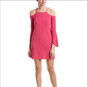 NWT Laundry by Shelli Segal Very Berry Cold Shoulder Mini Dress